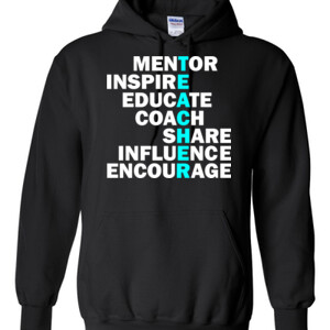 Mentor-Inspire-Educate - Gildan - 8 oz. 50/50 Hooded Sweatshirt - DTG
