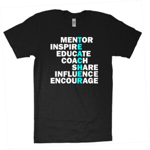Mentor-Inspire-Educate - American Apparel - Unisex Fine Jersey T-Shirt - DTG