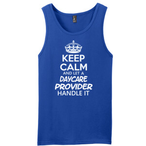 Keep Calm And Let A Daycare Provider Handle It - District - Young Mens The Concert Tank ® (DTG)