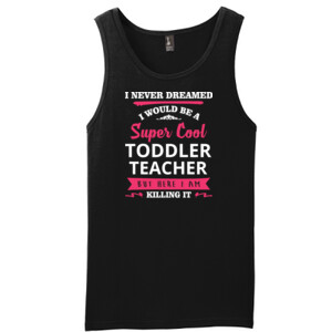 Super Cool Toddler Teacher - District - Young Mens The Concert Tank ® (DTG)