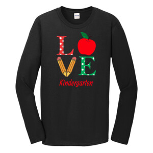 Love Kindergarten - Gildan - Softstyle ® Long Sleeve T Shirt - DTG