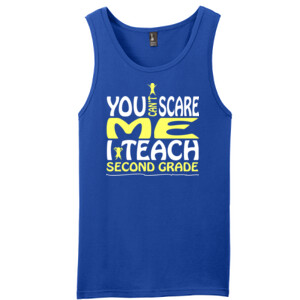 You Can't Scare Me-I Teach Second Grade - District - Young Mens The Concert Tank ® (DTG)