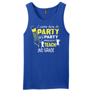 I Came Here To Party - 2nd Grade - District - Young Mens The Concert Tank ® (DTG)