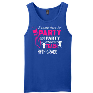 I Came Here To Party - 5th Grade - District - Young Mens The Concert Tank ® (DTG)
