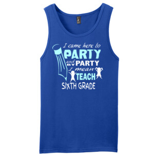 I Came Here To Party - 6th Grade - District - Young Mens The Concert Tank ® (DTG)