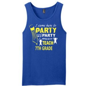 I Came Here To Party - 7th Grade - District - Young Mens The Concert Tank ® (DTG)