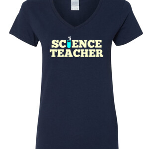 Science Teacher - Gildan - 5V00L (DTG) - 100% Cotton V Neck T Shirt