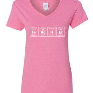 I Teach Science-Periodically - Gildan - 5V00L (DTG) - 100% Cotton V Neck T Shirt