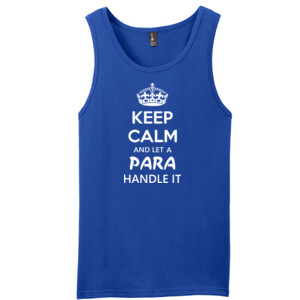 Keep Calm & Let A Para Handle It - District - Young Mens The Concert Tank ® (DTG)