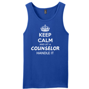 Keep Calm & Let A Counselor Handle It - District - Young Mens The Concert Tank ® (DTG)