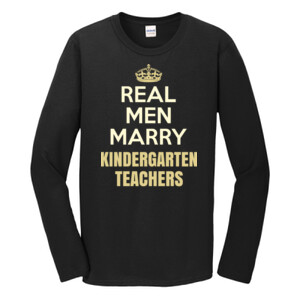 Real Men Marry ~ Customizable ~  - Gildan - Softstyle ® Long Sleeve T Shirt - DTG