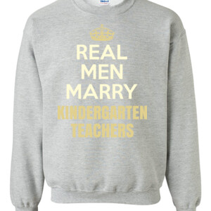 Real Men Marry ~ Customizable ~  - Gildan - 8oz. 50/50 Crewneck Sweatshirt - DTG