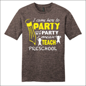 I Came Here To Party - Preschool - V Neck Tee - District - Very Important Tee ® - DTG