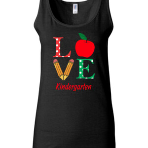 Love Kindergarten - Gildan - 64200L (DTG) 4.5 oz Softstyle ® Junior Fit Tank Top