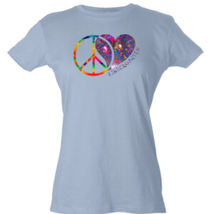 Peace Love Kindergarten - Full Color - Tultex - Ladies' Slim Fit Fine Jersey Tee (DTG)