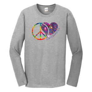 Peace Love Kindergarten - Full Color - Gildan - Softstyle ® Long Sleeve T Shirt - DTG