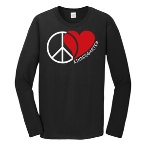 Peace Love Kindergarten  - Gildan - Softstyle ® Long Sleeve T Shirt - DTG