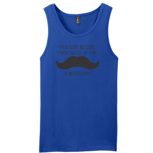 Mustache You A Question - District - Young Mens The Concert Tank ® (DTG)