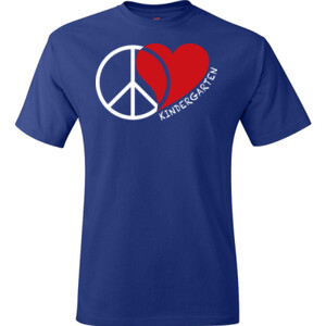 Peace Love Kindergarten  - Hanes - TaglessT-Shirt - DTG